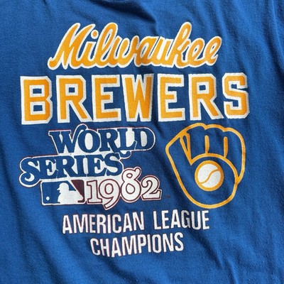 Vintage 1982 Milwaukee Brewers T-Shirt Logo 7 MLB Baseball AN71185