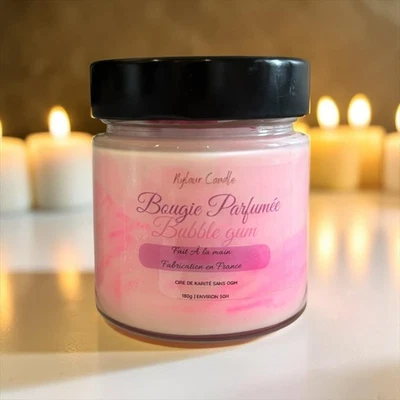 Bougie Artisanal - Bubble gum - Photo 1/3