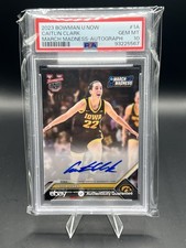 23-24 Bowman University Now March Madness Caitlin Clark ROOKIE AUTO 16/99 PSA 10
