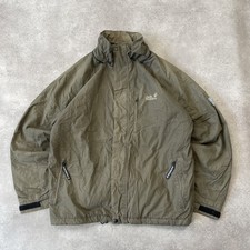 Jack Wolfskin Windbreaker Mens Medium Full Zip Hiking Jacket, Green