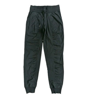 Lululemon Women's 4 Black Drawstring Rouched Dance Studio Jogger Wst 26-31 X 26