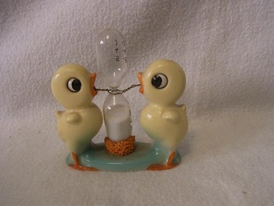 Egg Timer Chick Googly Eyes Goebel Bee Marks Vintage German #W/O