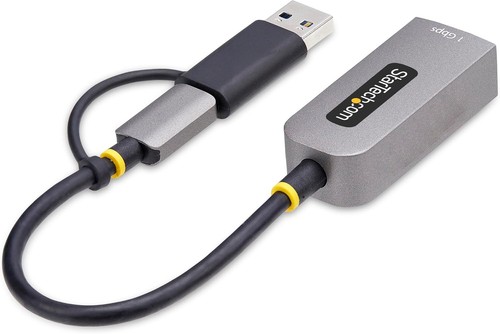 StarTech.com USB-C to Ethernet Adapter w/USB-A Dongle, 10/100/1000Mbps, USB GbE - 第 5/9 張圖片