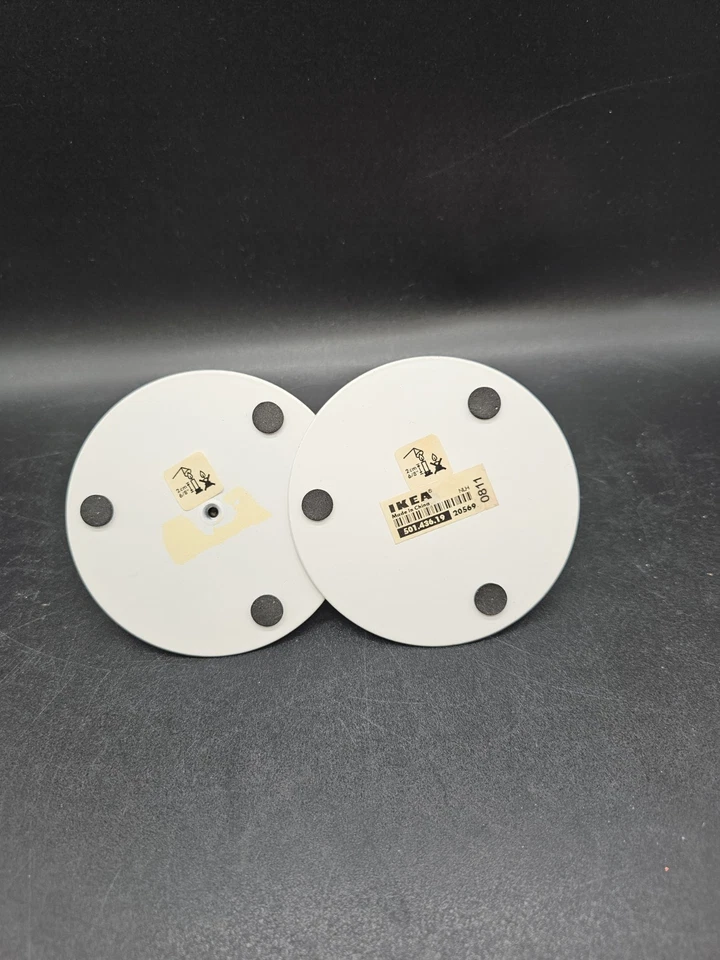 Ikea White Metal Taper Candleholder Pair Sleek Contemporary Scandinavian Modern - Image 4 of 4