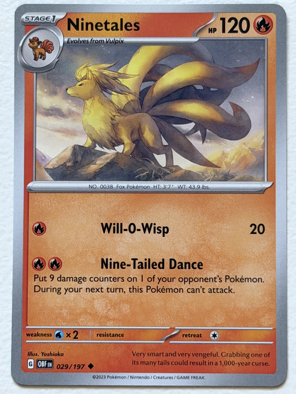 Ninetales 29/197 Obsidian Flames Uncommon Near Mint Pokemon