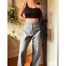 Vintage Plaid Petite Straight Leg PantS
