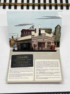 POLA LGB Bobby's Garage Original Registration Card Authentic G Scale Buildings