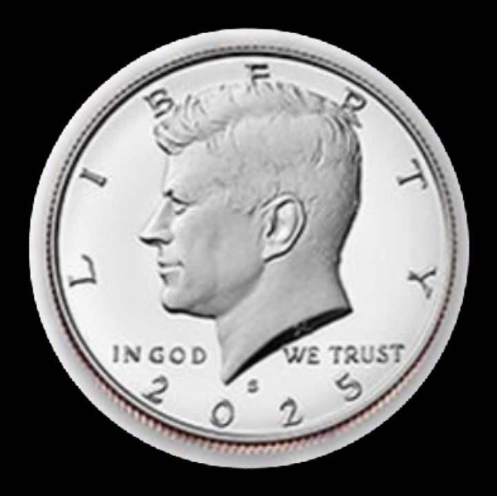 2025 S Silver Kennedy Half Dollar Gem Proof 50c 50 Cents - 99.9