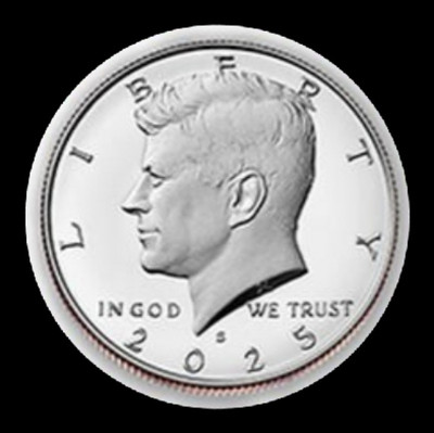 2025 S Silver Kennedy Half Dollar Gem Proof 50c 50 Cents - 99.9