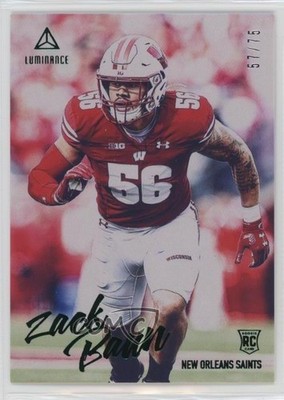 2020 Panini Luminance Rookies Green 57/75 Zack Baun #157 Rookie RC 0qc1