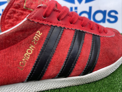 Vintage Adidas London 2012 Olympic Trainers Turnschuhe UK 8 rot weiß schwarz G63769