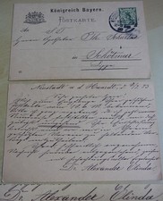 Writer Alexander OLINDA (1838-1909): 2 PKs NEUSTADT an der Haardt 1893