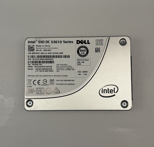 ✅Intel DC S3610 SSDSC2BX800G4 800GB 2.5" SSD SATA Solid State Drive GOOD HEALTH