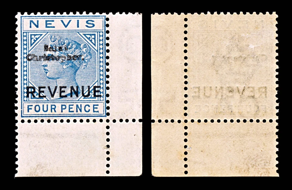 5282 St Christopher 4d Blue Revenue. 1883. MLH Foto 2 de 4