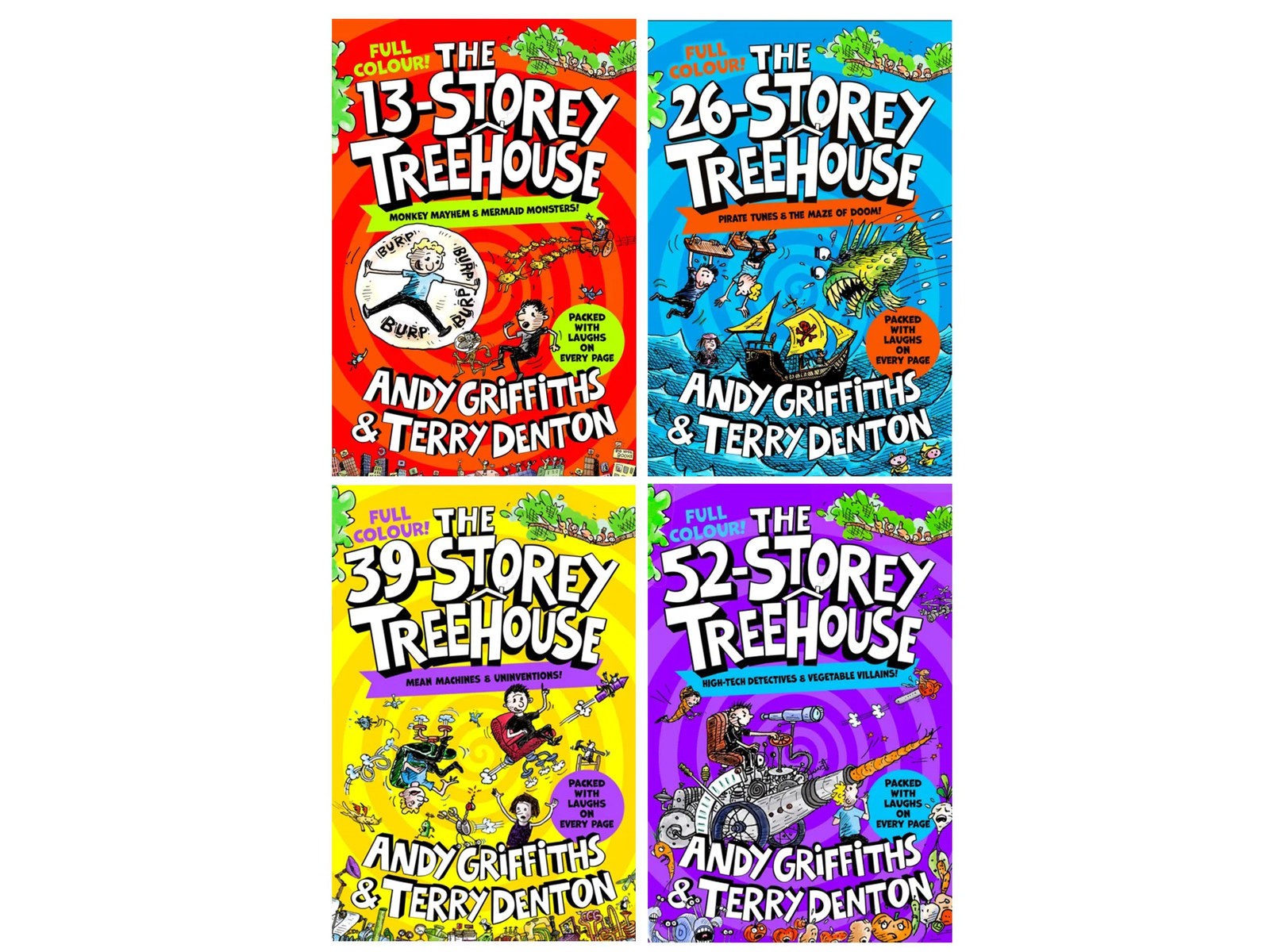 The Treehouse Colour Edition Collection 4 Books Set By Andy Gri | Andy Griffiths