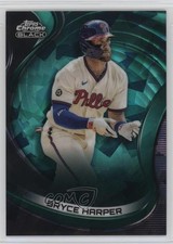 2022 Topps Chrome Black Green Atomic Refractor 96/99 Bryce Harper #67 00aa