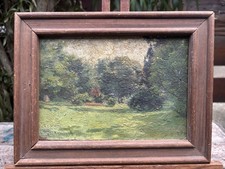 Tableau Ancien Carlo BRANCACCIO huile sur toile Parc Monceau Paris/signe/
