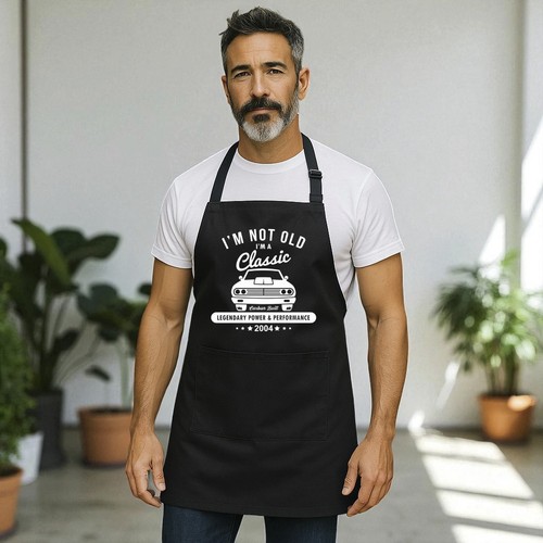 Classic Car 2004 Kitchen Accessory Apron Cooking BBQ Apron 21st Birthday 21 Year - Picture 4 of 6