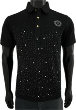 Vèrsace Men Black Polo Shirt