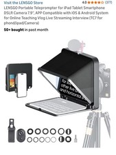 LENSGO TC7 7.9" Teleprompter For Smarpthone Tablet Camera DSLR Video Recording