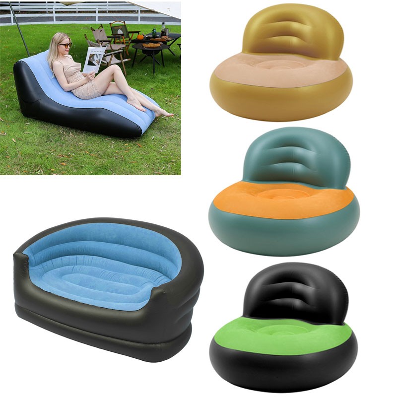 Inflatable Sofa Chair Lounger Blow up Couch Outdoor Camping Gaming Seat Air  Bed