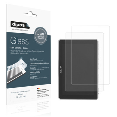 2x Schutzfolie für Viltrox DC-L2 7 Zoll matt - Anti-Shock 9H Folie dipos Glass