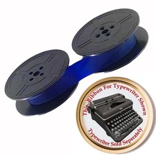 BLUE Ink Typewriter Ribbon for a 1940s Royal Quiet DeLuxe Auto Reverse Eyelets