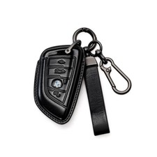 BMW Key Fob Cover Leather Case Lanyard Keychain Holder Key Fob Protector 230i...