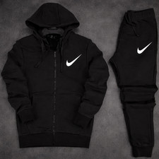 Men's Nike Hoodie Full Zip 2 Piece Tracksuit Sportswear Fleece Hoodie Tracksuit