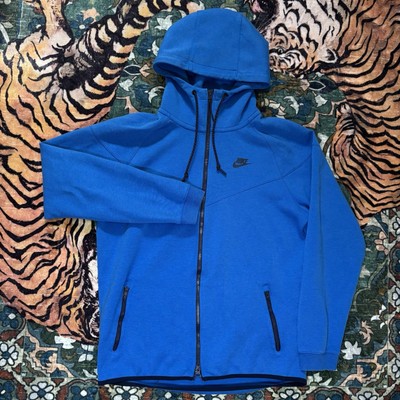 Nike Sportswear Tech Fleece Windrunner Hoodie Sweatshirt Full Zip Blue  Large