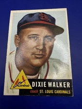 1953 Topps #190 Dixie Walker St. Louis Cardinals Stunner Sharp 45 WAR 4xAS .306