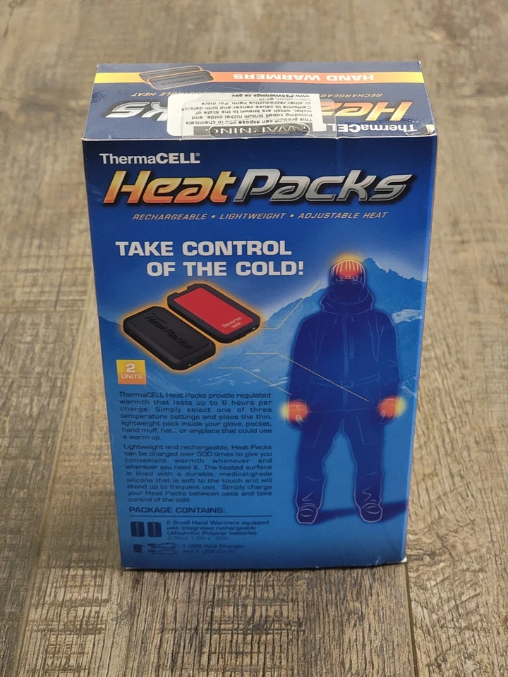 ThermaCell Heat Packs Rechargeable Hand Warmers 2 Units 6hr Run Time - Image 3 of 4