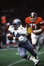 Super Bowl XII Dallas Cowboys Robert Newhouse in action rushing vs- Old Photo
