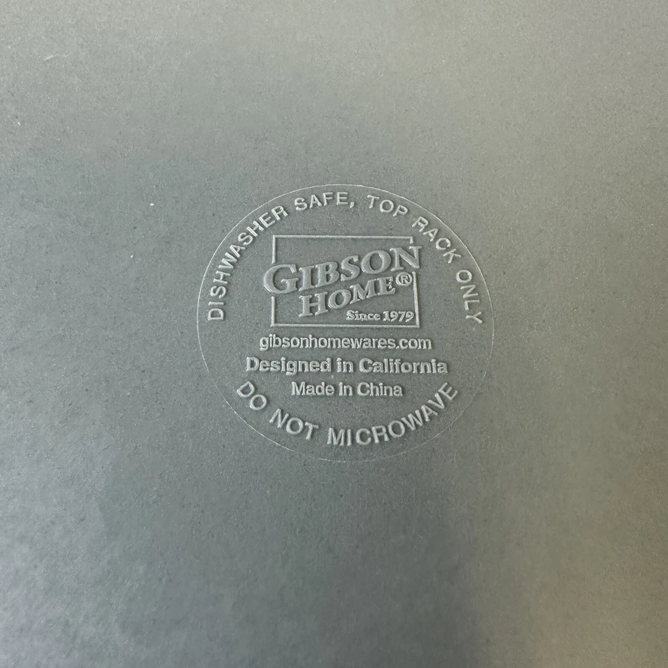 Gibson Home Square Melamine Plates, Grey Lot Of 4 - Image 4 of 4