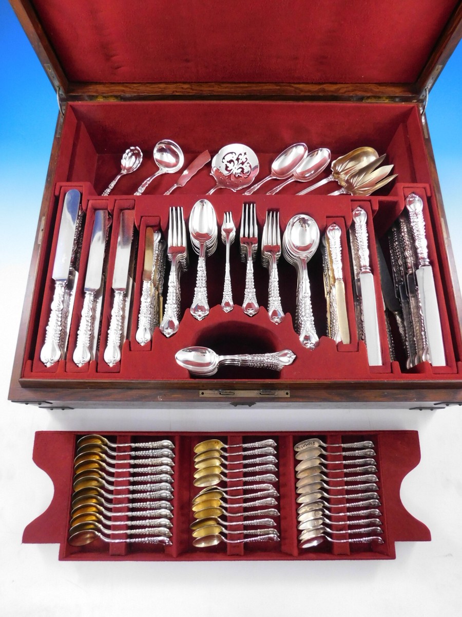 Florentine by Tiffany Sterling Silver Flatware Set Service 175 pcs
