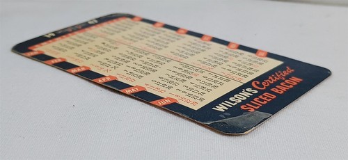 Vintage 1947 Wilson's Certified Sliced Bacon Werbung Taschenkalender - Bild 3 von 3