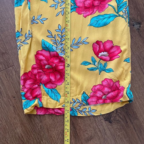 Forever 21 Pull Jambe Large Grand Palazzo Floral Années 70 Femme Taille 0 X Jaune - Photo 8/9