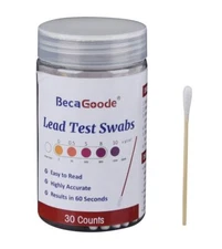 Lead Test Swabs w/t Withe Tops to Avoid False Negative - 30 Counts