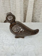 Brown ceramic bird Figurine decor, art deco, Egyptian 