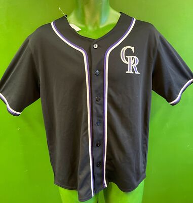 MLB Colorado Rockies Team Leichtathletik schwarz Trikot Jugend X-Large 18-20