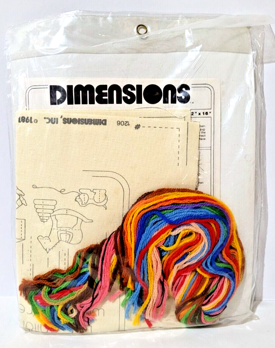 Kit De Broderie Dimensions Vintage 1206 - "Enfants Grandissent" En Crewel, NOS USA