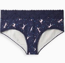 Torrid Size 2 Wide Lace Galactic Kitty Cheeky Blue Cotton Panty NWT