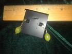 Vintage 14 kt. GF earrings Lt. Green Prehnite Stones,Screw back,With giftBOX,E45 — photo 5