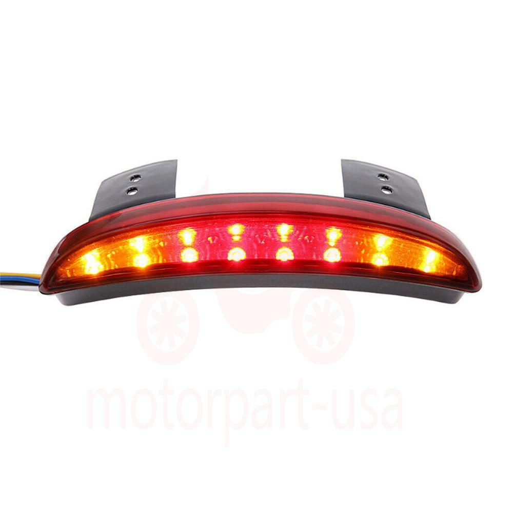 Motorcycle LED Dual Turn Signal Brake License Plate Tail Light For