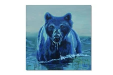 Wildlife Grizzly Bear  Fine Art 8"x8" Canvas Print Reproduction from Original
