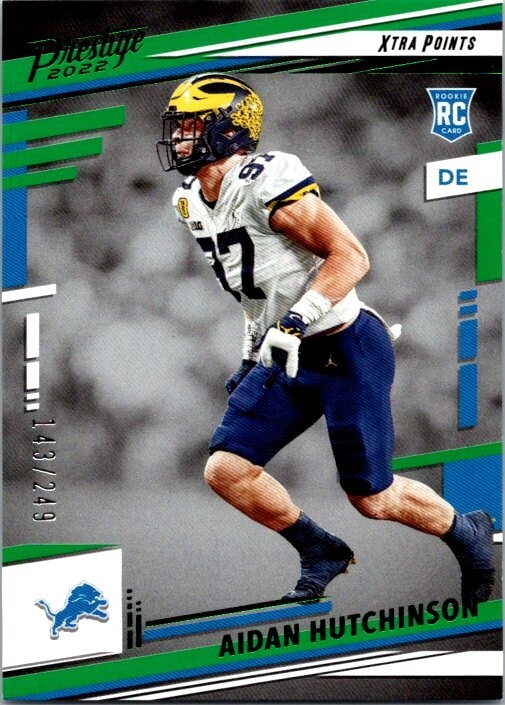 2022 PRESTIGE XTRA POINTS GREEN #312 AIDAN HUTCHINSON RC 143/249
