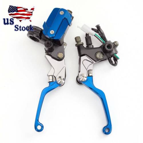 Blue For Yamaha YZ80/85 YZ125/250 01-2015 Brake Master Cylinder Reservoir Levers