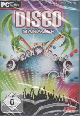 Disco Manager PC Spiel CD ROM Windows XP Vista 7/8 NEU Simulation Tycoon