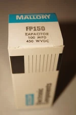 Mallory FP Type FP150 Capacitor 100 MFD 450 WVDC 677-9509 (1) New In Box NOS VTG