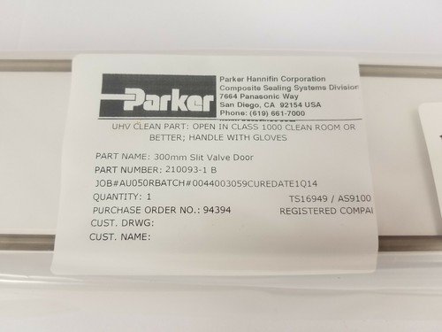 Materiali applicati Parker Hannifin 210093-1 B UHP 300mm porta valvola a fessura - Nuovo!! - Foto 3 di 11